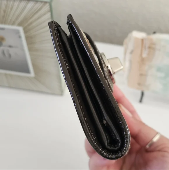 EUC Coach Brown/Tan Turnlock Signature Medium Y2K Wallet - Picture 4 of 6